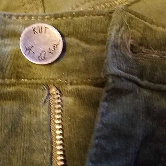 Kut from the Kloth MOSS Green courduroy jeans - Picture 5 of 8